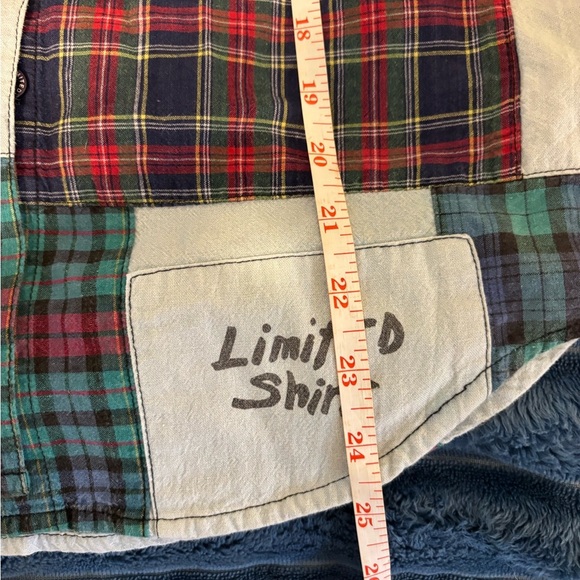 Limited Jeans Plaid Patchwork Hoodie - Picture 4 of 7